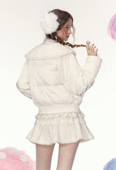 Bow Double Zipper Short Puffer Jacket - COPPING THREADS - AYF